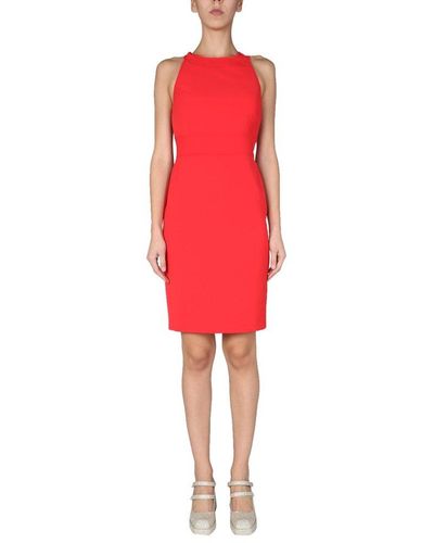 Boutique Moschino Sleeveless Cut-out Mini Dress - Red