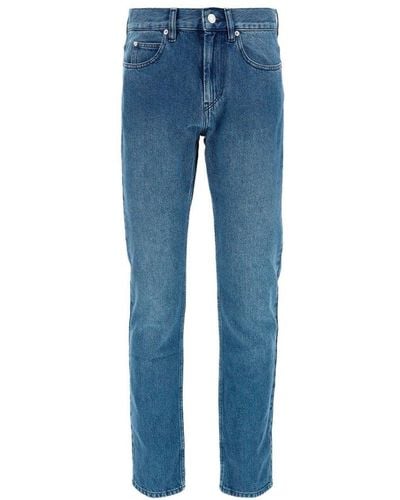 Isabel Marant Button Detailed Straight Leg Jeans - Blue