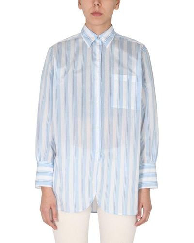 PS by Paul Smith Striped Pattern Shirt - Blue