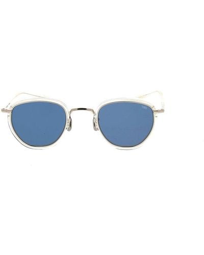 Eyevan 7285 Round Frame Sunglasses - Blue