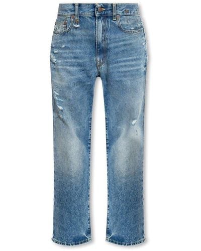 R13 Jeans With Vintage Effect - Blue