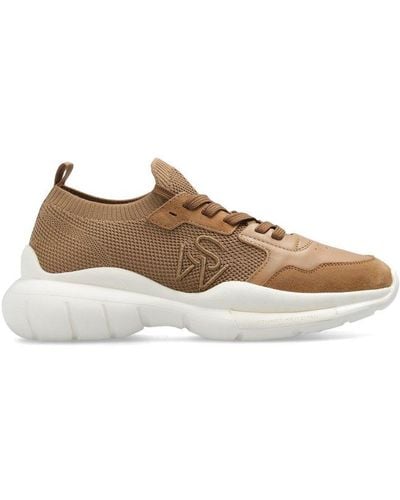 Stuart Weitzman 505 Mesh Lace-up Trainers - Brown