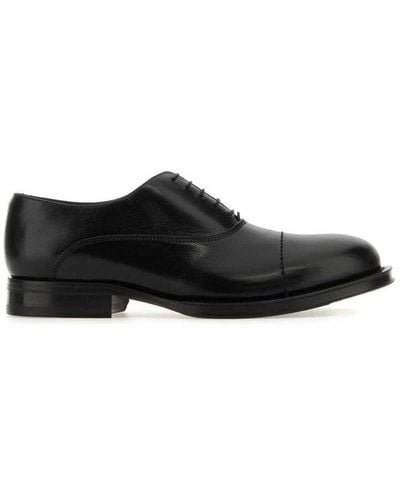 Lanvin Richelieu Medley Round Toe Oxford Shoes - Black