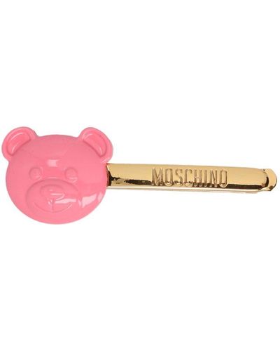 Moschino 'teddy Bear' Hairpin - Pink