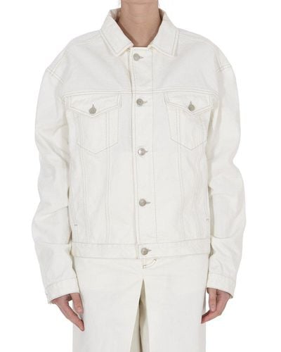 Maison Margiela Oversized Denim Jacket - White