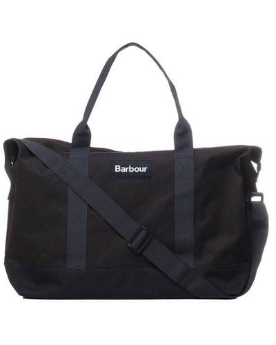 Barbour Logo Patch Detail Tote Bag - Black