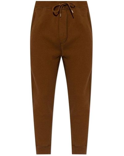 DSquared² Logo Patch Drawstring Track Trousers - Brown