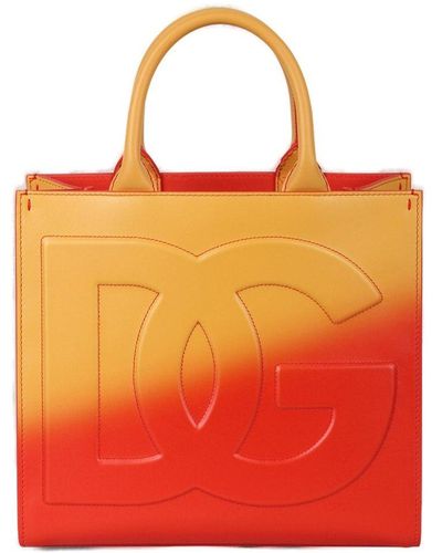 Dolce & Gabbana Dolce & Gabbana Medium Dg Daily Tote Bag - Orange