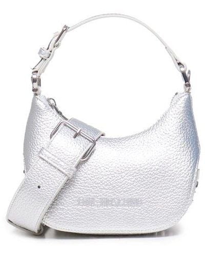 Love Moschino Logo Lettering Zipped Mini Shoulder Bag - White