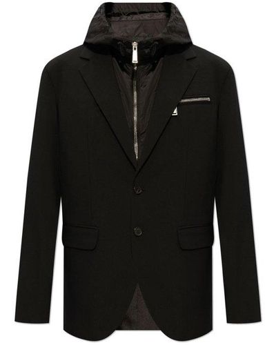 DSquared² Double Layered Hooded Jacket - Black