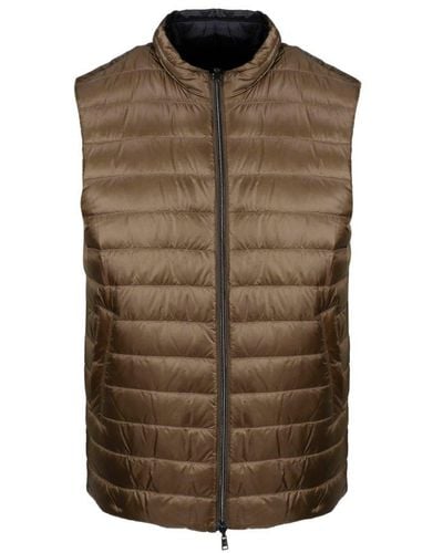 Herno Reversible Padded Vest - Brown