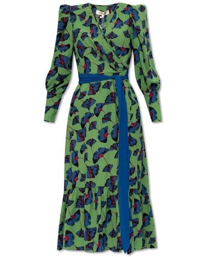 Diane von Furstenberg 'blade' Wrap-over Dress, - Green