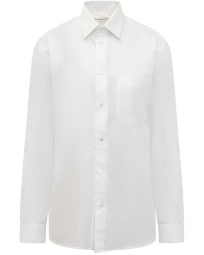 DARKPARK Anne Logo-embroidered Button-up Shirt - White