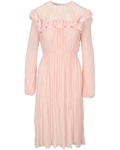 Philosophy Di Lorenzo Serafini Lace Midi Dress - Pink