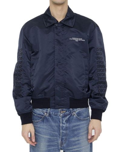Dior Technical Twill Bomber Jacket - Blue