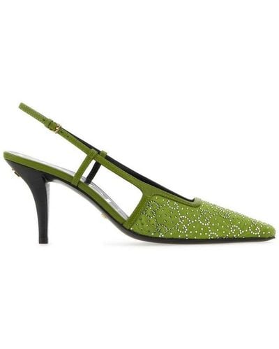 Gucci Monogrammed Court Shoes - Green