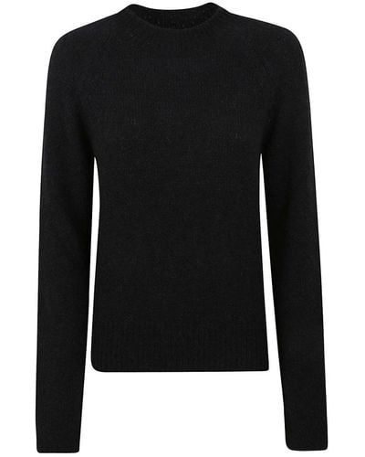 Dries Van Noten Crewneck Knitted Sweater - Black