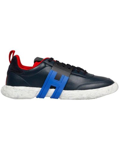 Hogan H Detail Lace-up Sneakers - Blue