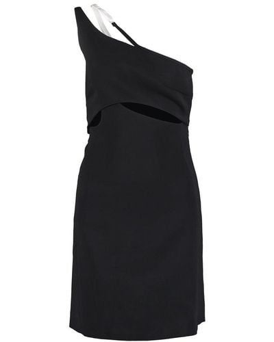 Givenchy Cut Out Stretched Mini Dress - Black