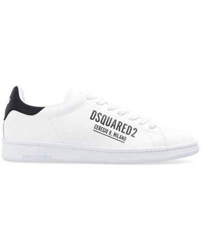 DSquared² Logo-printed Lace-up Sneakers - White