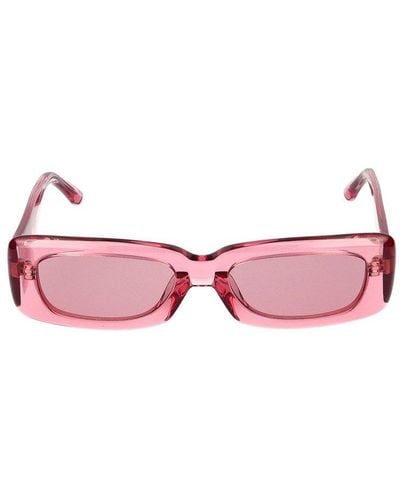 Linda Farrow X The Attico16 Mini Marfa Rectangular Frame Sunglasses - Pink