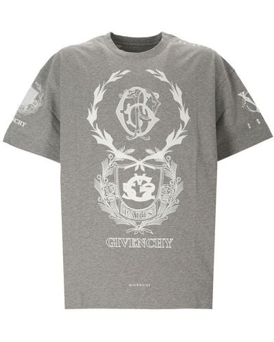 Givenchy Crest Short-sleeved T-shirt - Grey