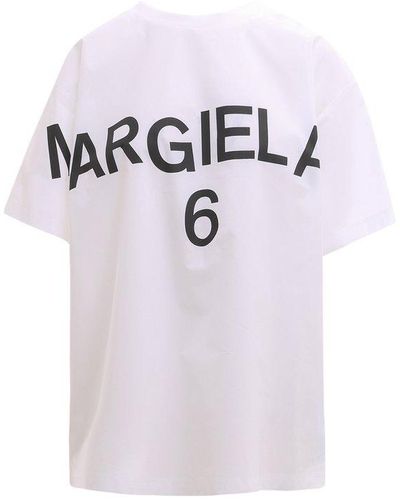 MM6 by Maison Martin Margiela Logo Printed T-shirt - White