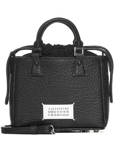 Maison Margiela 5ac Leather Tote Horizontal Bag - Black