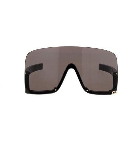 Gucci Square G Shield-frame Sunglasses - Grey