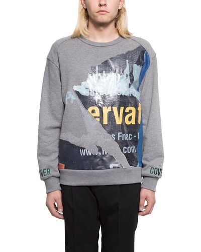 Juun.J Printed Crewneck Sweatshirt - Gray