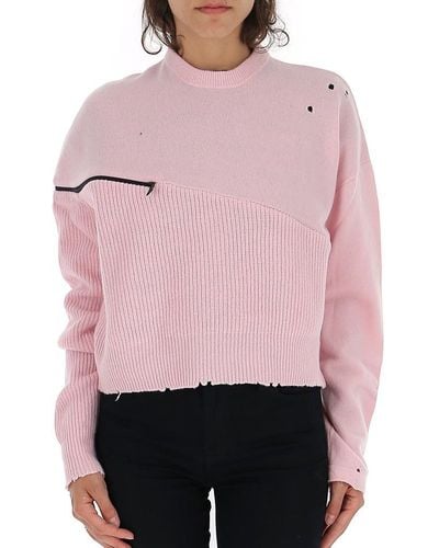 Unravel Project Zip Detail Pullover - Pink
