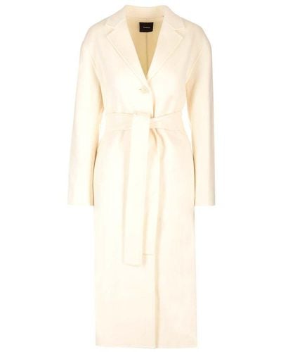 Theory Wool And Cashmere Coat - White