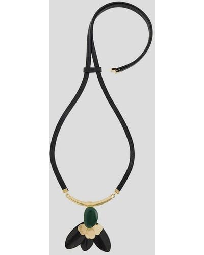 Marni Charm Embellished Necklace - Black