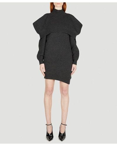 Alexander Wang Inverted High Neck Mini Dress - Black