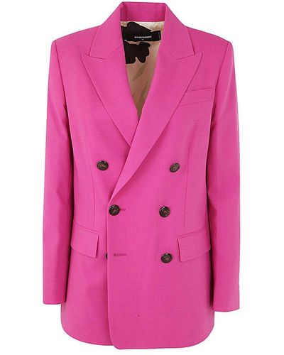 DSquared² New Yorker Double-breasted Blazer - Pink