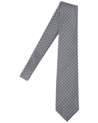 Tom Ford Micro Pattern Pinted Tie - Grey