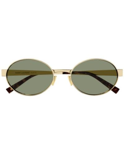 Saint Laurent Oval Frame Sunglasses - Green