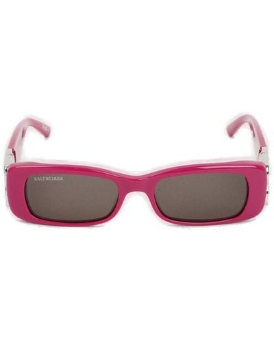 Balenciaga Rectangular Frame Sunglasses - Pink