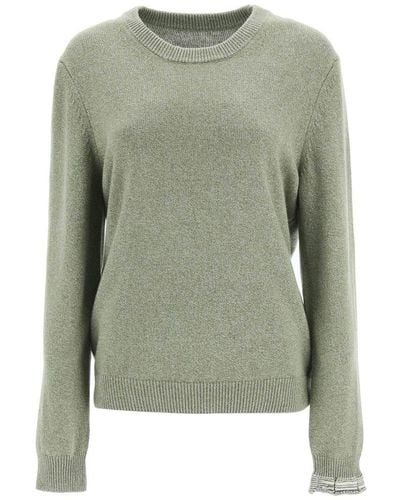 Maison Margiela Sweater With Contrast Detail - Green