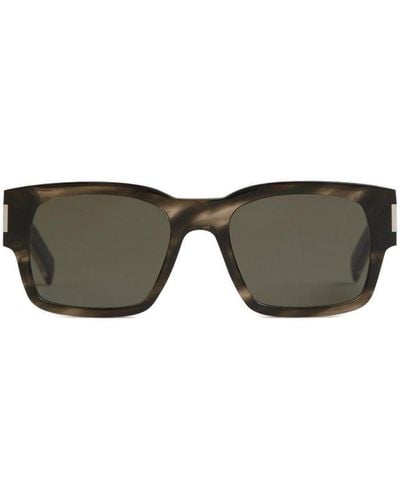 Saint Laurent Eyewear Square Frame Sunglasses - Gray