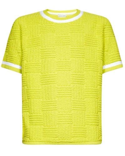 Bottega Veneta Intrecciato Crewneck T-shirt - Yellow