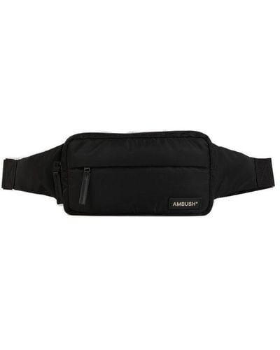 Ambush Logo Patch Zipped Belt Bag - Black