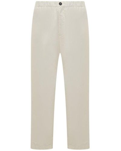 Jil Sander Straight-leg Cropped Trousers - White