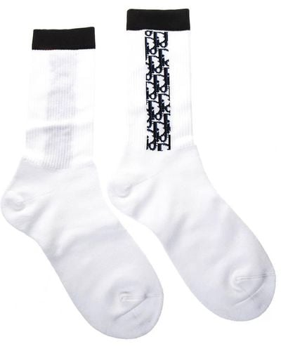 Dior Side Logo Socks - White