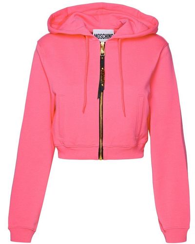 Moschino Drawstring Zip-up Jacket - Pink