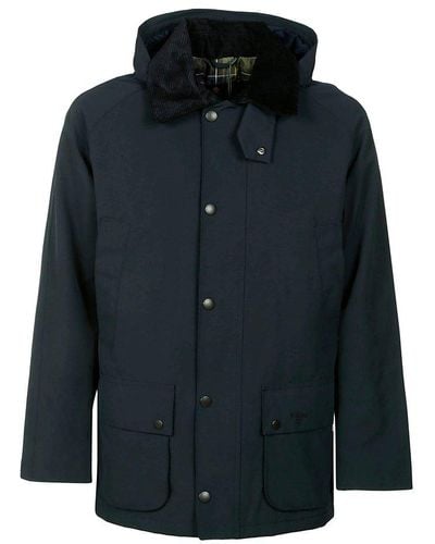 Barbour Button-up Hooded Jacket - Black