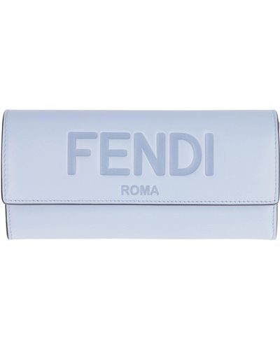 Fendi Logo Embossed Continental Wallet - Black
