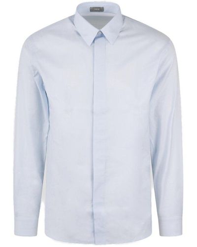 Dior Collared Button-up Shirt - Blue