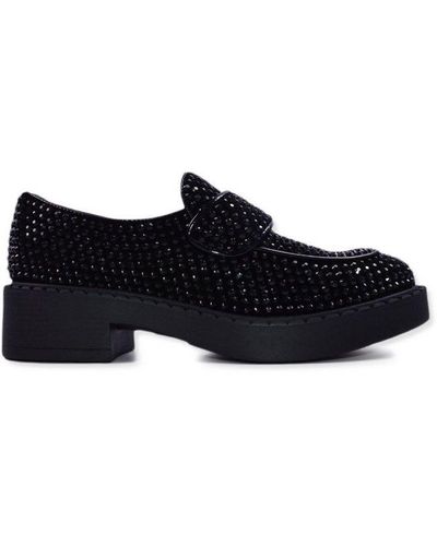 Jeffrey Campbell Embellished Slip-on Flat Shoes - Black