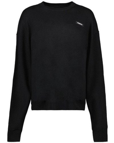 Coperni Long-sleeved Crewneck Sweatshirt - Black